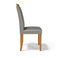 Kit Com 2 Cadeiras Ana Madeira Maciça Estofadas Para Mesa De Jantar Veludo Chumbo 109 - 7