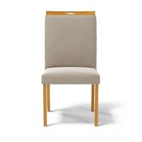 Kit Com 4 Cadeiras Agnes Madeira Maciça Estofadas Para Mesa De Jantar Veludo Bege 102 - 2