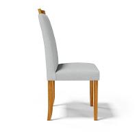 Kit Com 2 Cadeiras Ana Madeira Maciça Estofadas Para Mesa De Jantar Linho Cinza 407