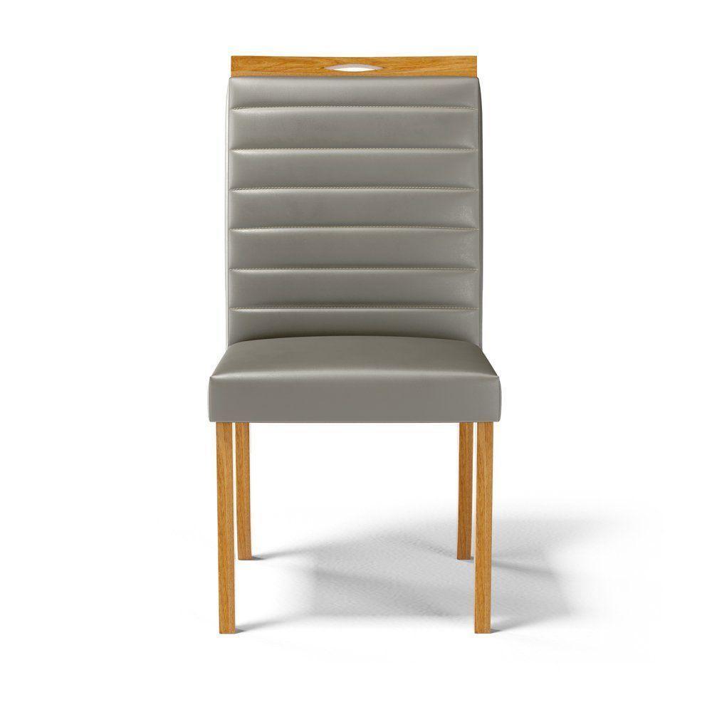 Kit Com 2 Cadeiras Sara Madeira Maciça Estofadas Para Mesa De Jantar Veludo Chumbo 109 - 8