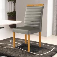 Kit Com 2 Cadeiras Sara Madeira Maciça Estofadas Para Mesa De Jantar Veludo Chumbo 109 - 7