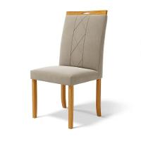 Kit Com 6 Cadeiras Ana Madeira Maciça Estofadas Para Mesa De Jantar Veludo Bege 102