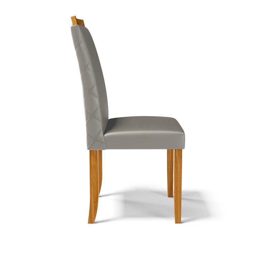 Kit Com 6 Cadeiras Agnes Madeira Maciça Estofadas Para Mesa De Jantar Veludo Chumbo 109 - 2