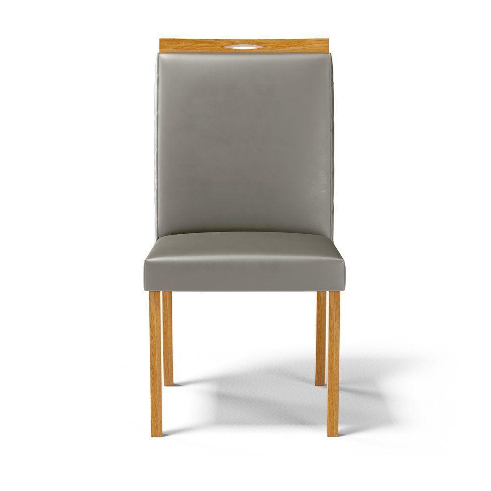Kit Com 6 Cadeiras Agnes Madeira Maciça Estofadas Para Mesa De Jantar Veludo Chumbo 109 - 4