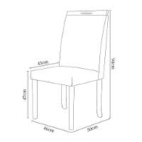 Kit Com 6 Cadeiras Sara Madeira Maciça Estofadas Para Mesa De Jantar Linho Cinza 407 - 2