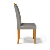 Kit Com 6 Cadeiras Maiara Madeira Maciça Estofadas Para Mesa De Jantar Veludo Chumbo 109 - 2