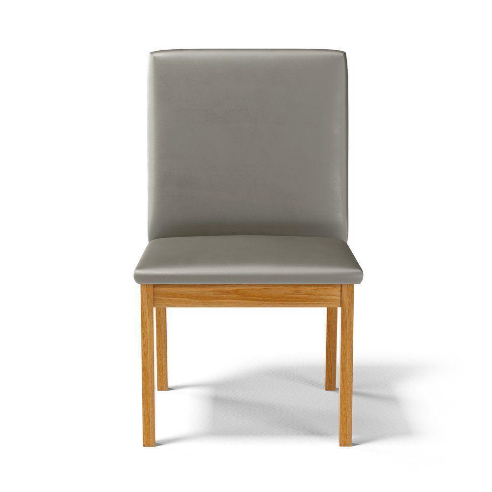 Kit Com 6 Cadeiras Daniela Madeira Maciça Estofada Para Mesa De Jantar Veludo Chumbo 109 - 7