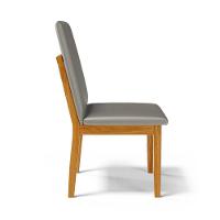 Kit Com 6 Cadeiras Daniela Madeira Maciça Estofada Para Mesa De Jantar Veludo Chumbo 109 - 5