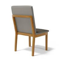 Kit Com 6 Cadeiras Daniela Madeira Maciça Estofada Para Mesa De Jantar Veludo Chumbo 109 - 8