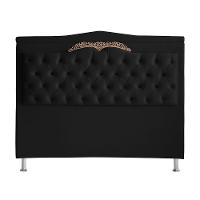 Kit De Cabeceira De Cama Box E Calçadeira Baú Helena Queen 160 Cm Retro Capitonê Suede Preto Eli Móveis
