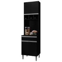 Paneleiro Torre Quente 4 Portas Com Adega Débora Preto - 1