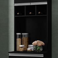 Paneleiro Torre Quente 4 Portas Com Adega Débora Preto - 5