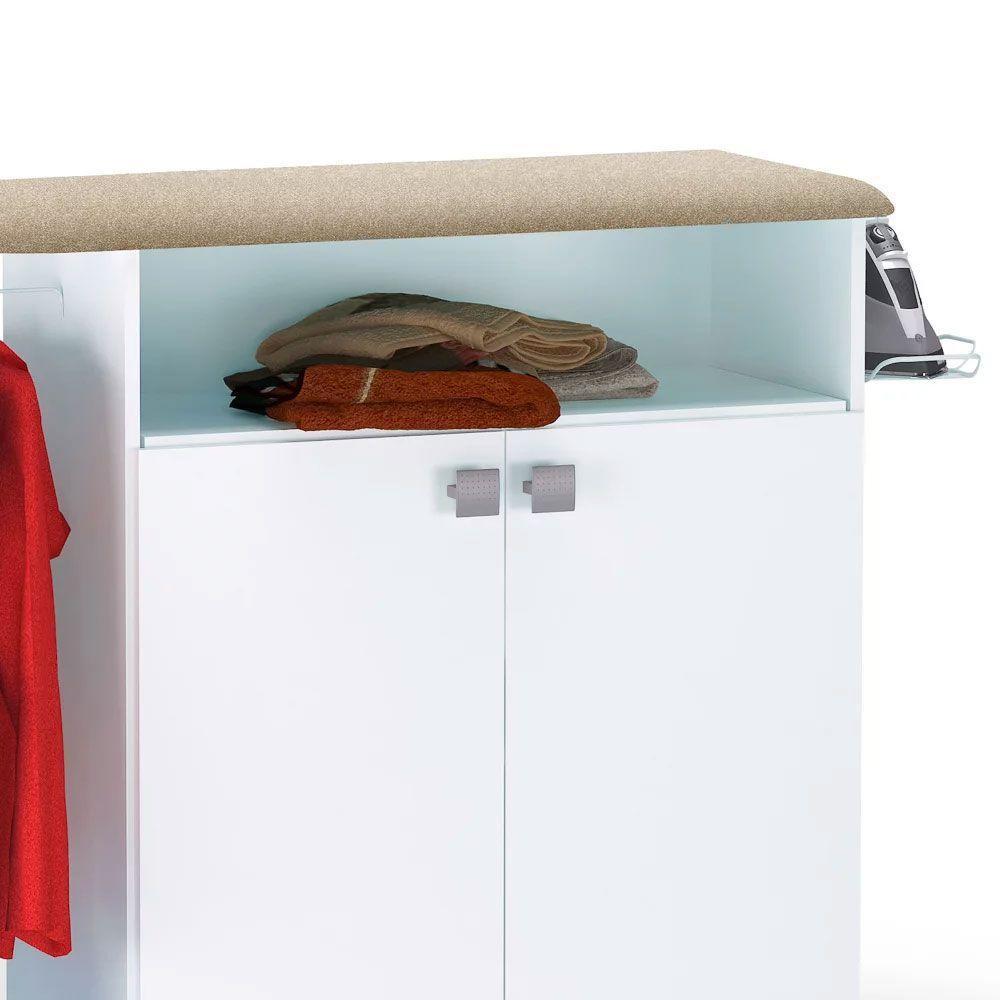 Tábua De Passar Roupa Com Balcão 02 Portas Luna Branco 111 Cm - 3