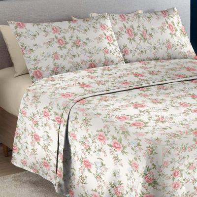 Jogo De Cama Casal 150 Fios Cotton Supreme 4 Peças Roses