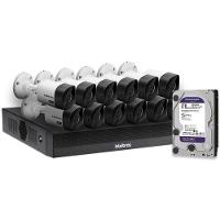 Kit 12 Câmeras De Segurança Intelbras Hd 720p Com Dvr Mhdx 1016-c Full Hd L Com Hd 2tb Purple - 2