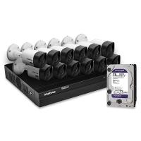 Kit 12 Câmeras De Segurança Intelbras Full Hd 1080p Com Dvr Mhdx 1216 1080p Com Hd 2tb Purple - 1