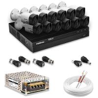 Kit 12 Câmeras De Segurança Intelbras Full Hd 1080p Com Dvr Mhdx 1216 1080p Completo 100% Intelbras - 1