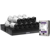 Kit 10 Câmeras De Segurança Intelbras Hd 720p Com Dvr Mhdx 1016-c Full Hd L Com Hd 4tb Purple - 2