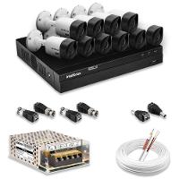 Kit 10 Câmeras De Segurança Intelbras Full Hd 1080p Com Dvr Mhdx 1216 1080p - 1
