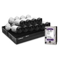 Kit 10 Câmeras De Segurança Intelbras Full Hd 1080p Com Dvr Mhdx 1216 1080p Com Hd 4tb Purple - 2