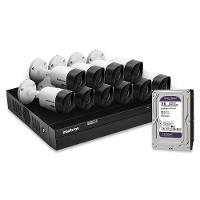 Kit 10 Câmeras De Segurança Intelbras Full Hd 1080p Com Dvr Mhdx 1216 1080p Com Hd 1tb Purple - 2
