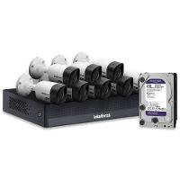 Kit 8 Câmeras De Segurança Intelbras Hd 720p Com Dvr Mhdx 1008-c Full Hd L Com Hd 2tb Purple - 2