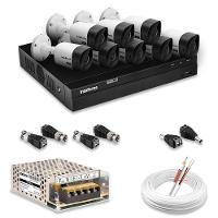 Kit 8 Câmeras De Segurança Intelbras Full Hd 1080p Com Dvr Mhdx 1208 1080p | Completo 100% Intelbras - 1