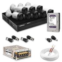 Kit 8 Câmeras De Segurança Intelbras Full Hd 1080p Com Dvr Mhdx 1208 1080p Com Hd 1tb Purple - 1