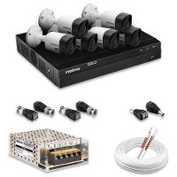 Kit 6 Câmeras De Segurança Intelbras Full Hd 1080p Com Dvr Mhdx 1208 1080p | Completo 100% Intelbras - 1