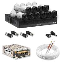 Kit 10 Câmeras De Segurança Intelbras Hd 720p Com Dvr Mhdx 1016-c Full Hd L| Completo 100% Intelbras - 1