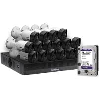 Kit 16 Câmeras De Segurança Intelbras Hd 720p Com Dvr Mhdx 1016-c Full Hd L Com Hd 2tb Purple - 2