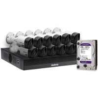 Kit 12 Câmeras De Segurança Intelbras Hd 720p Com Dvr Mhdx 1016-c Full Hd L Com Hd 4tb Purple - 2