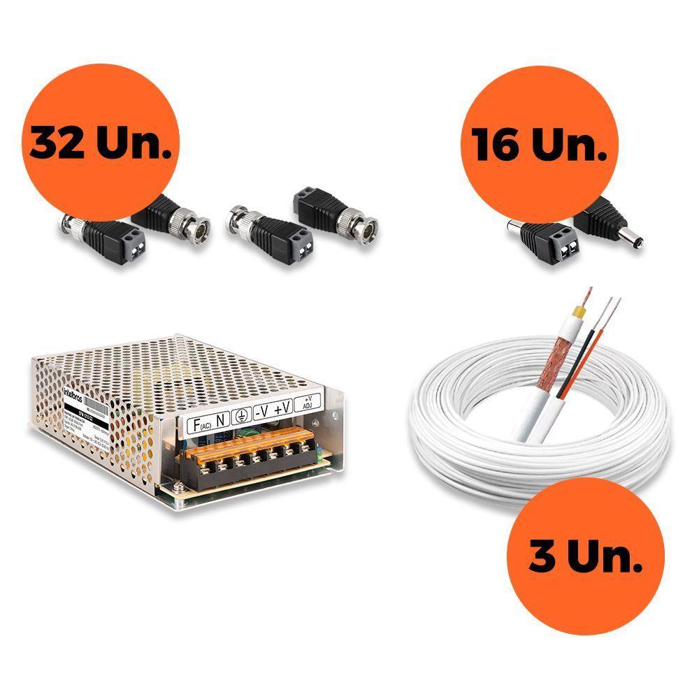 Kit 16 Câmeras De Segurança Intelbras Hd 720p Com Dvr Mhdx 1016-c Full Hd L Completo 100% Intelbras - 2