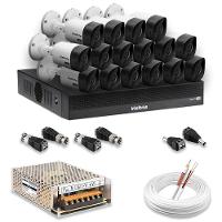 Kit 16 Câmeras De Segurança Intelbras Hd 720p Com Dvr Mhdx 1016-c Full Hd L Completo 100% Intelbras - 1