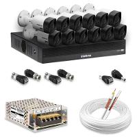 Kit 12 Câmeras De Segurança Intelbras Hd 720p Com Dvr Mhdx 1016-c Full Hd L Completo 100% Intelbras - 1