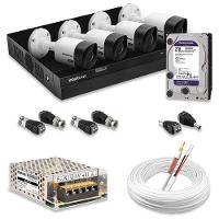 Kit 4 Câmeras De Segurança Intelbras Full Hd 1080p Com Dvr Mhdx 1204 1080p Com Hd 2tb Purple - 1