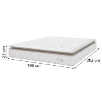 Cama Box Colchão Casal King Molas Ensacadas City Pillow Top 193x203x61cm Linho Branco Bege