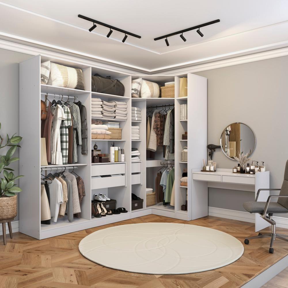 Conjunto Closet Kappesberg Adapt Branco 4 Peças 263cm X 235cm - 1