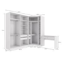 Conjunto Closet Kappesberg Adapt Branco 4 Peças 263cm X 235cm - 4