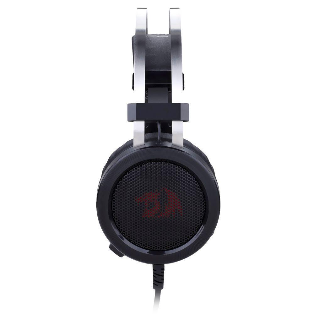 Fone Gamer Redragon H901 Scylla - Com Fio - Preto - Prata - 3