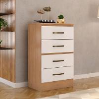 Cômoda Para Quarto 4 Gavetas Lisa Mdp Nature-off White - 6