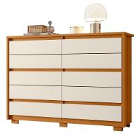 Cômoda Quarto Duetto Com 10 Gavetas Cinamomo/off White Cinamomo/off White - 1