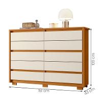 Cômoda Quarto Duetto Com 10 Gavetas Cinamomo/off White Cinamomo/off White - 2