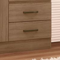 Cômoda Sapateira Para Quarto 2 Portas 4 Gavetas Lisa Carvalho Oak - 3