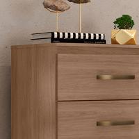 Cômoda Para Quarto 4 Gavetas Lisa Mdp Carvalho Oak - 3