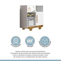 Cômoda Flocos 1 Porta 3 Prateleiras Tigus Baby Branco Madeirado Ypê - 5