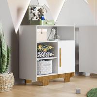 Cômoda Flocos 1 Porta 3 Prateleiras Tigus Baby Branco Madeirado Ypê - 7