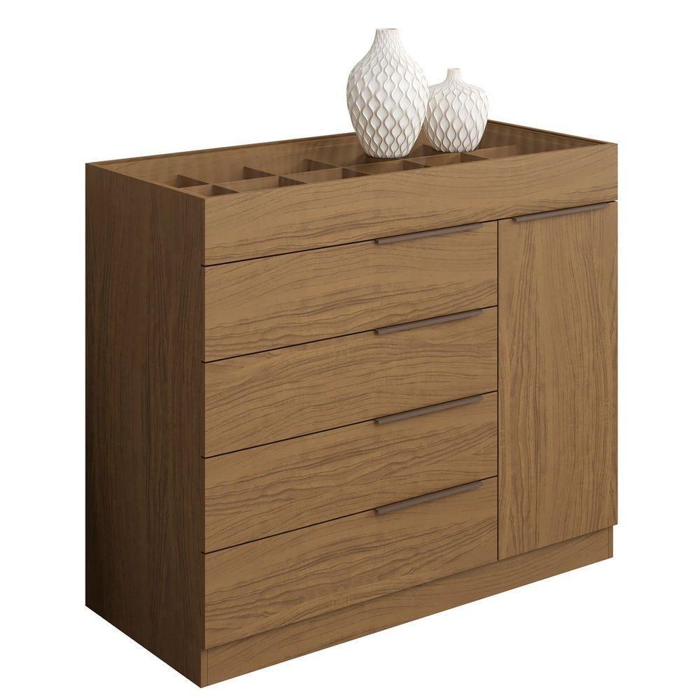 Cômoda 5 Gavetas 1 Porta C- Porta Joias Oliveira Atacama - 1