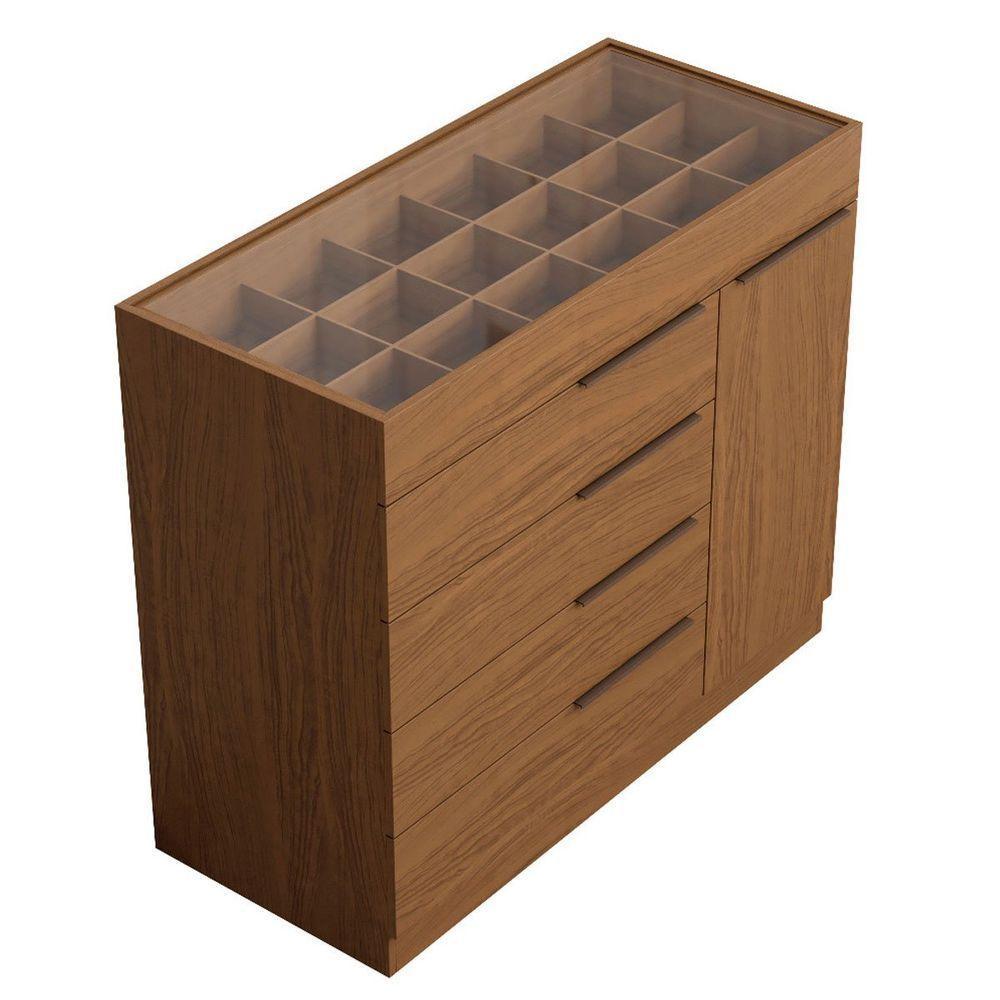 Cômoda 5 Gavetas 1 Porta C- Porta Joias Oliveira Atacama - 3