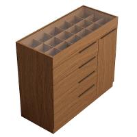 Cômoda 5 Gavetas 1 Porta C- Porta Joias Oliveira Atacama - 3